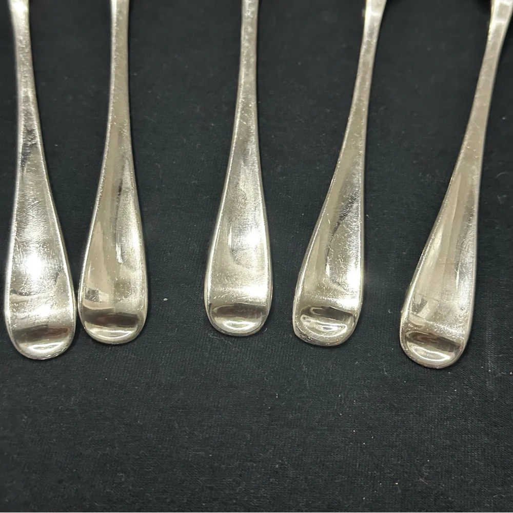 Dansk Escapade Stainless Flatware 5 Oval Soup Spoons Glossy 7 1/4”